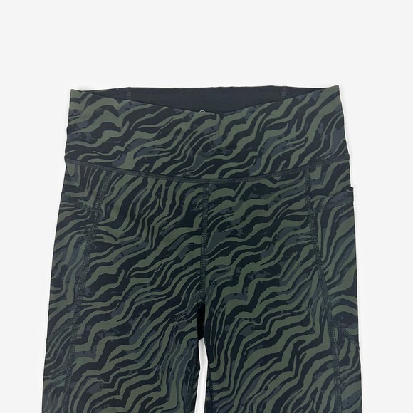 Sweaty Betty Zero Gravity 7/8 Running Tight Size S Green Zebra Print Activewear - Picture 5 of 9